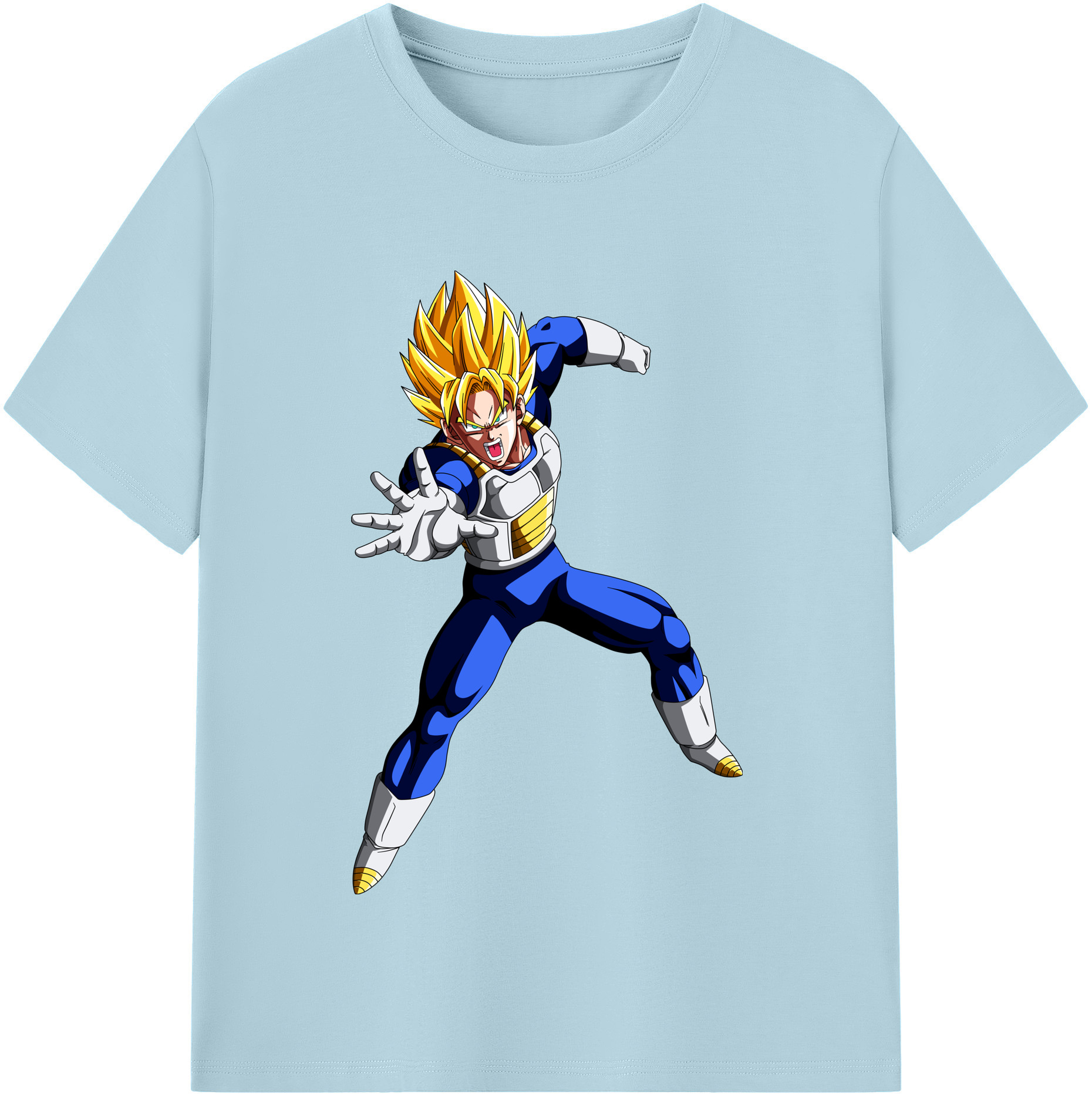 （画像用） ドラゴンボール ベジータ四世（Bejīta Yonsei）DRAGON BALL Vegeta IV 綿100％半袖Tシャツ（フロントプリント）